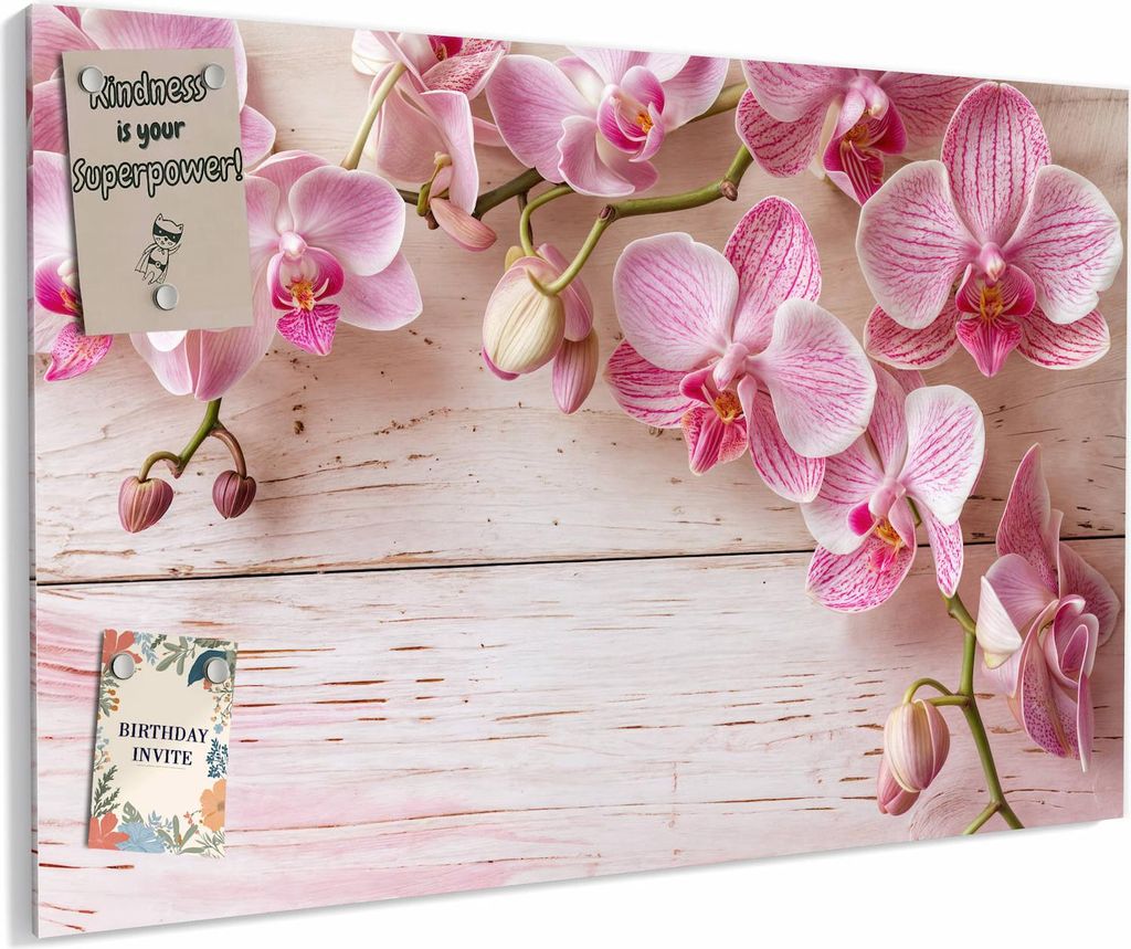 Magnettafel 90x60cm magnetisch & beschreibbar Metall-Board - Orchideen_tabletop