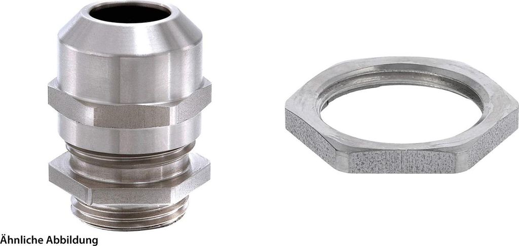 WISKA Edelstahlverschraubung niedrige Temperatur mit Gegenmutter M20x1,5 inkl. O-Ring Edelstahl (1.4404) Gewindelänge