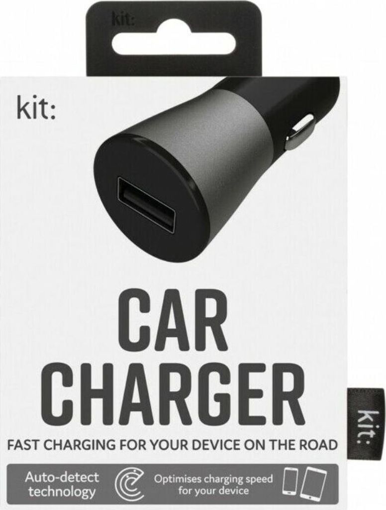 Kit USBCCMETSG, Auto, Zigarettenanzünder, 2,4 A, Grau