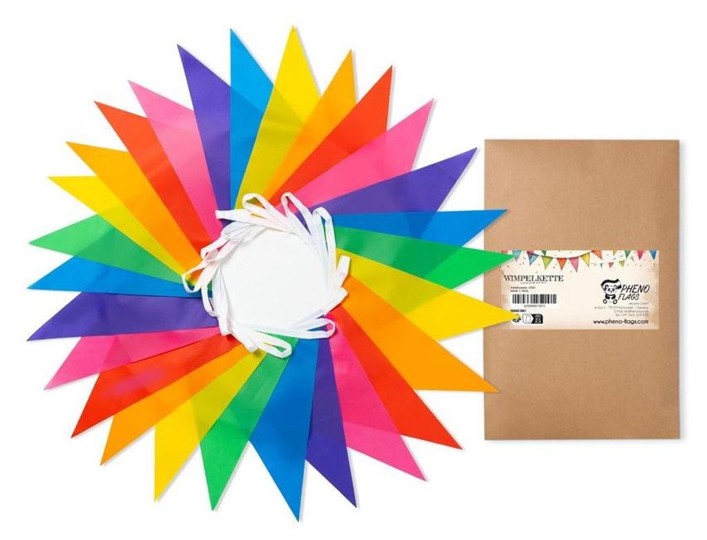 PHENO FLAGS Wimpelkette mit 7 Farben, 10m Produktbild 
