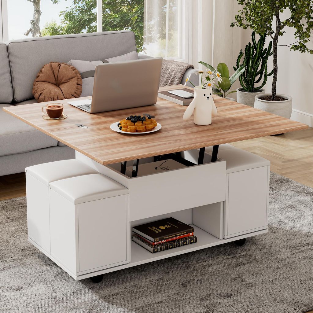 Couchtisch höhenverstellbar 100 × 50 × 48 cm, 3-in-1 Produktbild 