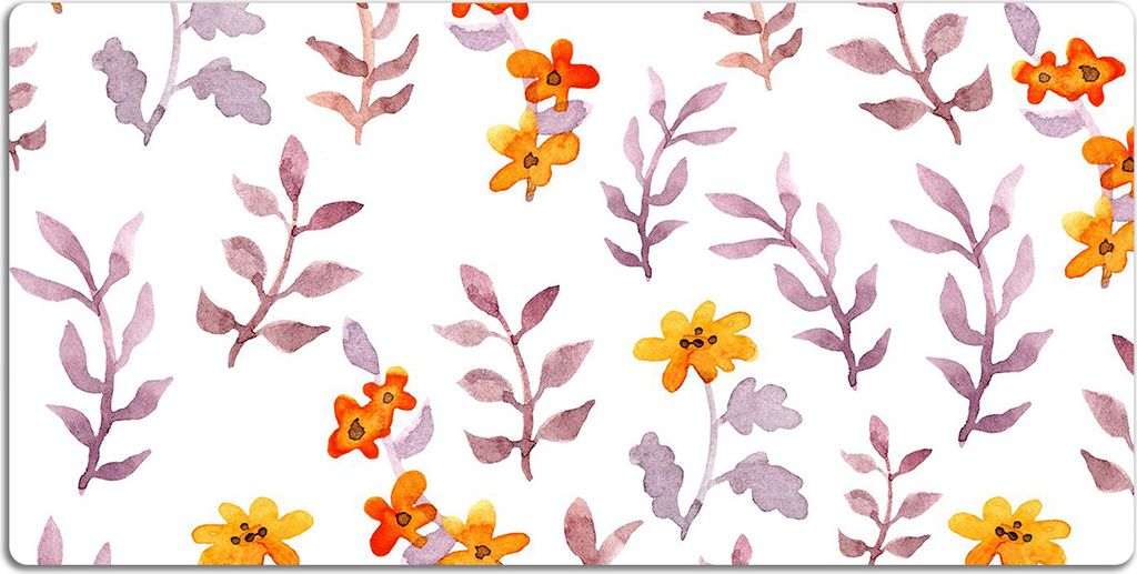 Schreibtischmatte Tischunterlage 120x60 cm Mauspad - Lackierte Blumen