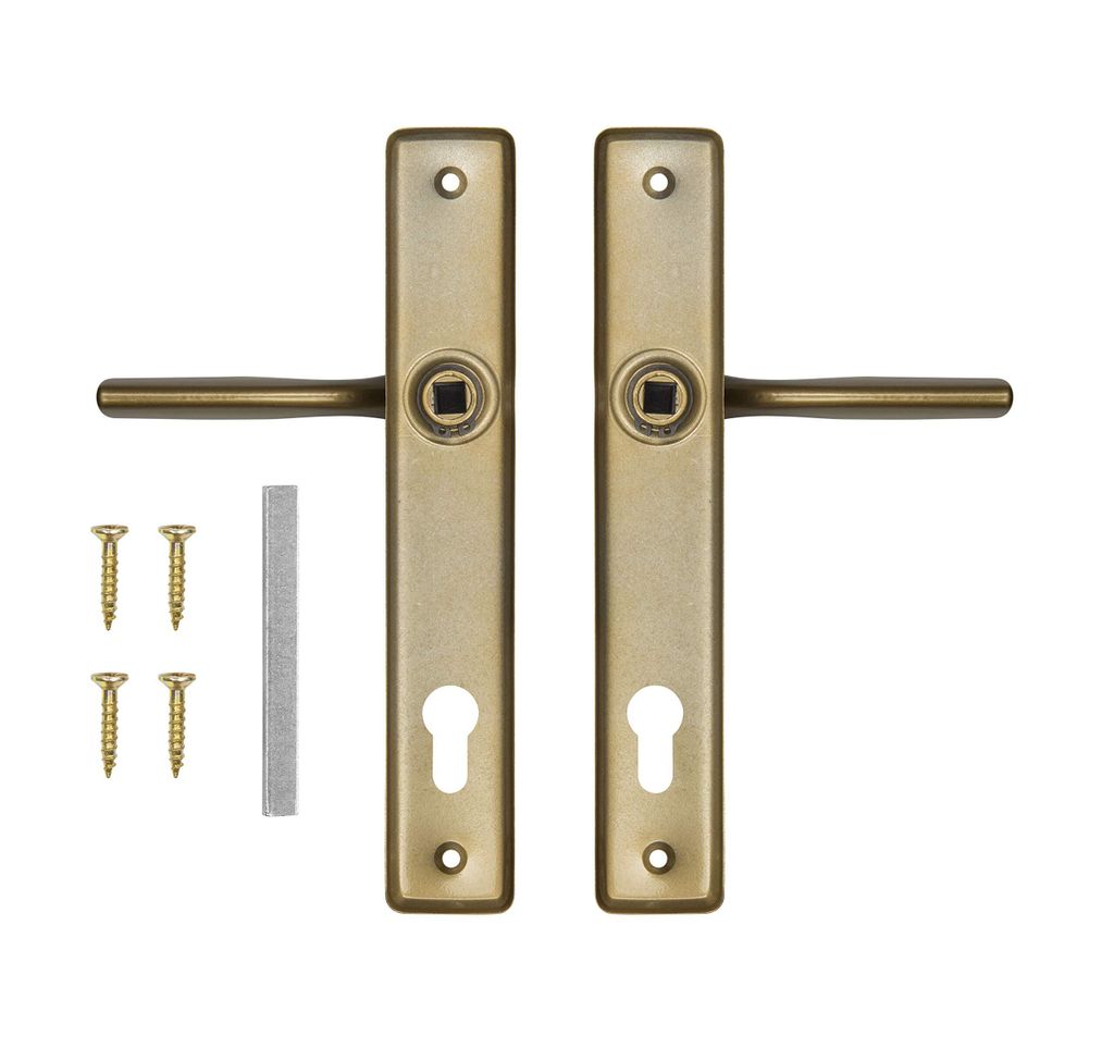 Maniglia ADGO® da 90 mm con piastra dorata rettangolare Immagine del prodotto 