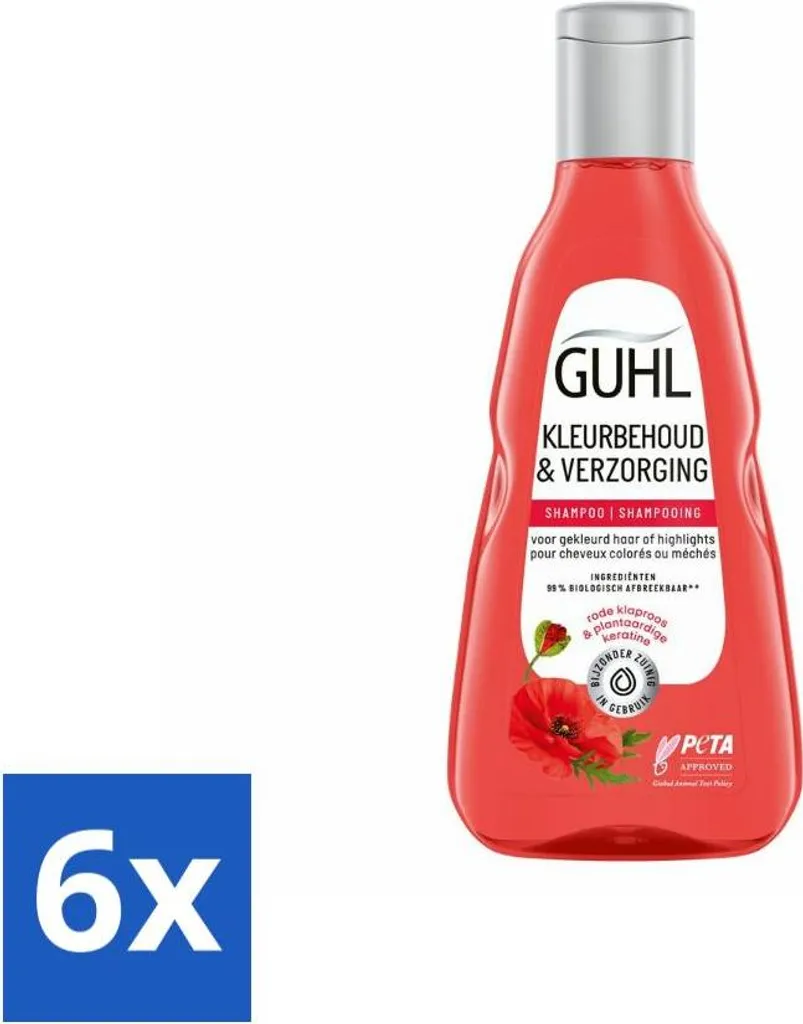 Guhl Color Care Shampoo Set 6x250ml - Trattamento Professionale Tedesco