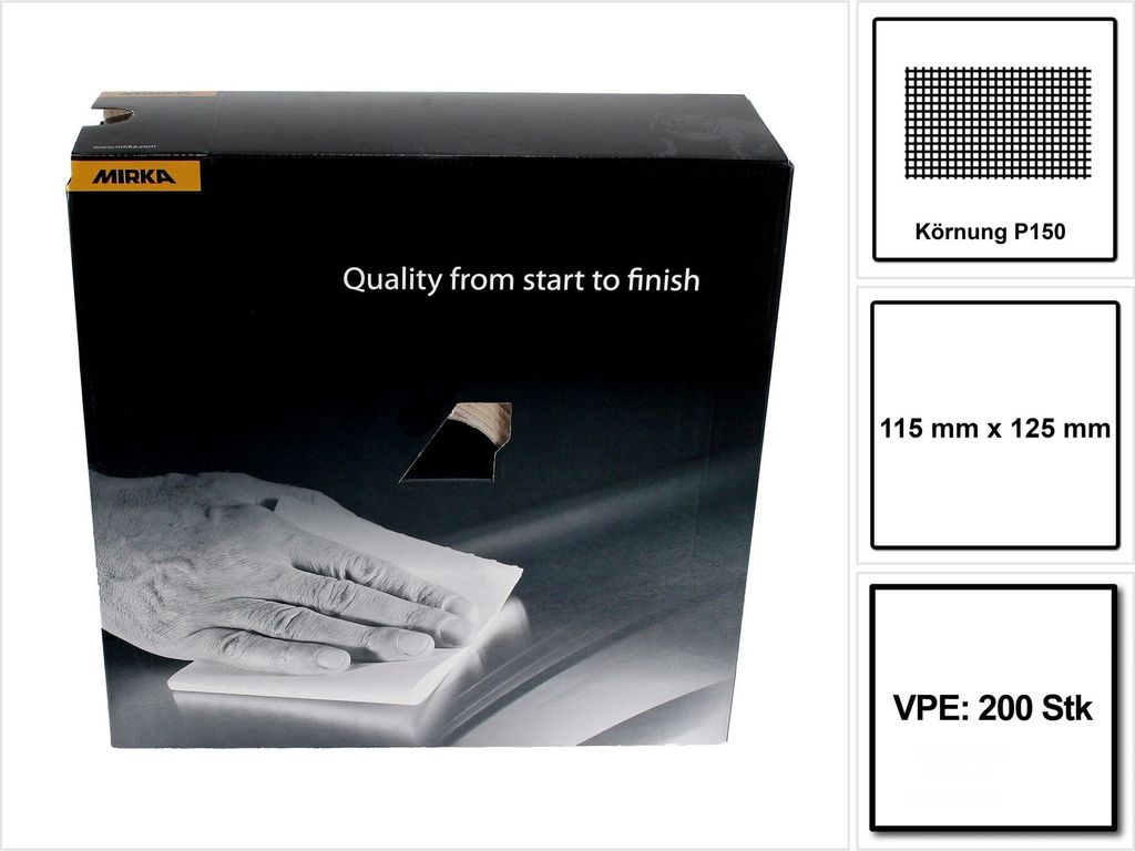 Mirka Goldflex Soft 115x125mm P150 200Stk. ( 2912707015 ) Produktbild 