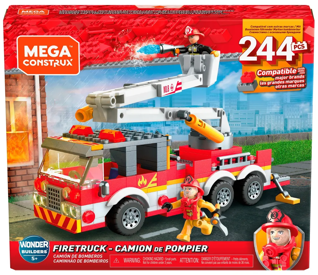 Jouet de Construction Camion de Pompiers Mega Construx avec Accessoires - 6
