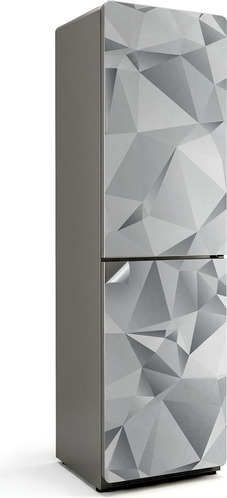Abstraktes 3D-Muster – Kühlschrank Aufkleber – Klebefolie Kühlschrank – Kühlschrank Nachbildung – Kühlschrankfolie selbstklebend – K...