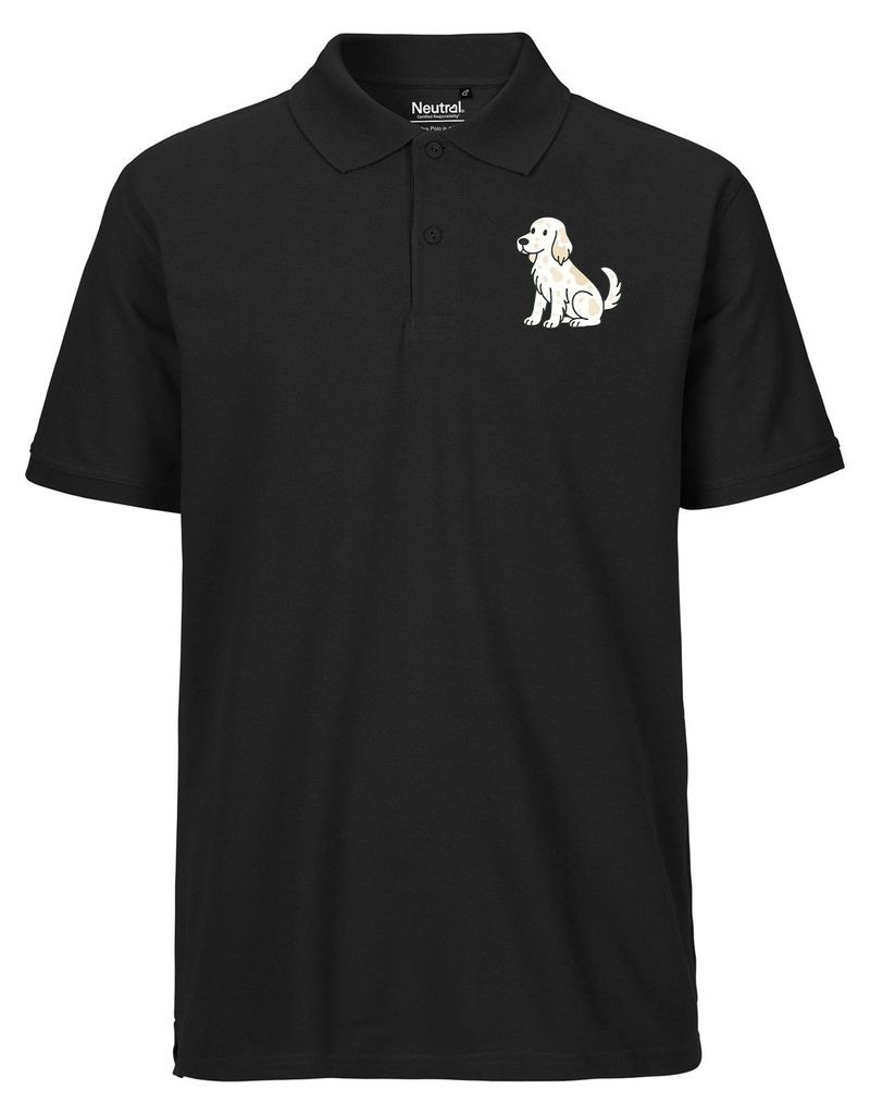 Huuraa Herren Polo Shirt English Setter Comic Setti S Black Bio Baumwolle Fairtrade Poloshirt Geschenkidee