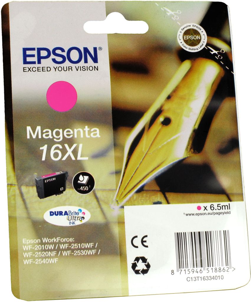 Epson Pen and crossword Singlepack Magenta 16XL DURABrite Produktbild 