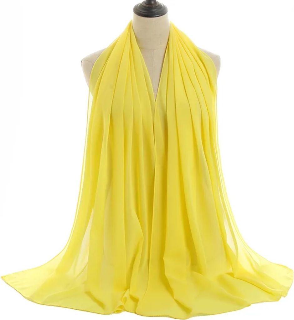 Eleganter Gelber Schal Olina - Stilvolles Accessoire für jeden Anlass KP33812