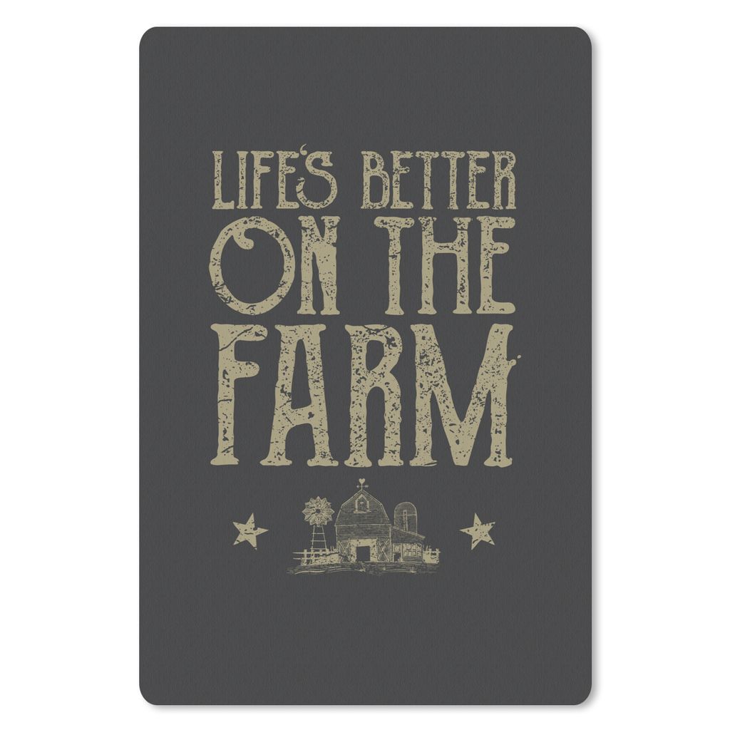 MuchoWow Mauspad Mousepad Vintage - Bauernhof - Tiere 40x60 cm - Mousepads - Maus Mat - Pad - Mausunterlage - Schreibtisch Accesoire