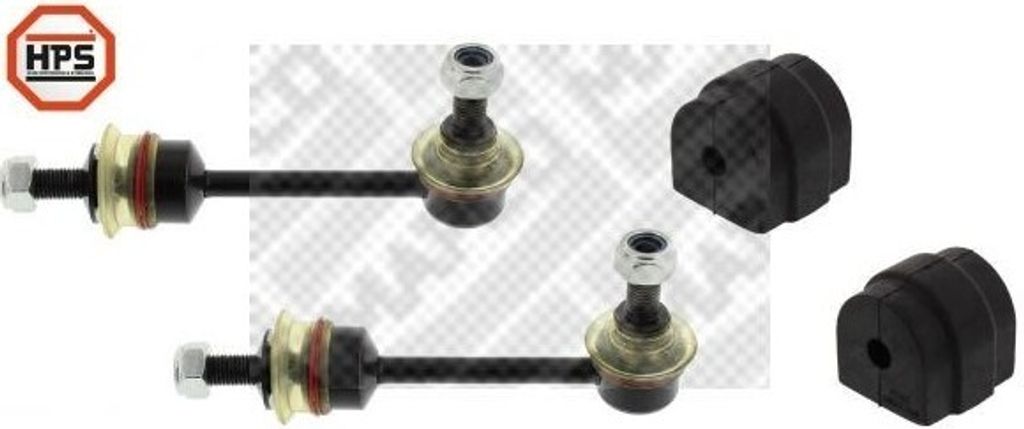 MAPCO 57665HPS Stabilisatorlager Reparatursatz für BMW 5 Touring (E61) Hinten 12mm Gummilager