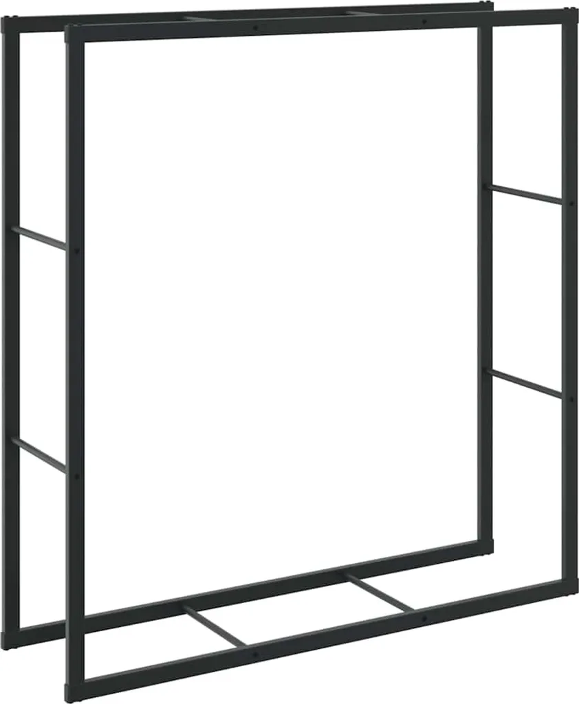 vidaXL Porta Legna Nero 110x30x116 cm Acciaio Robusto per Camino