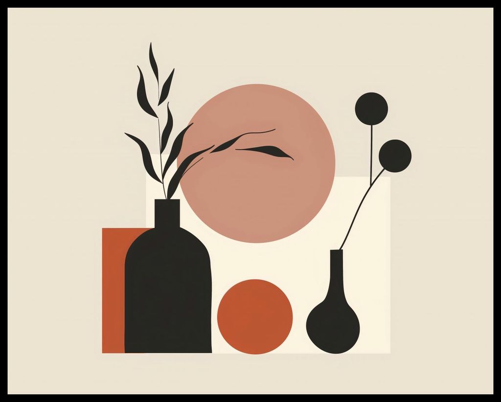Plakat 76x60,5cm Pflanzen Tisch