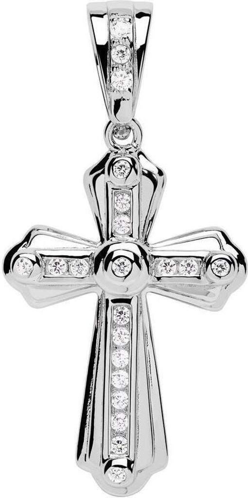 Anhänger Kreuz Silber mit Zirkonia SP0172