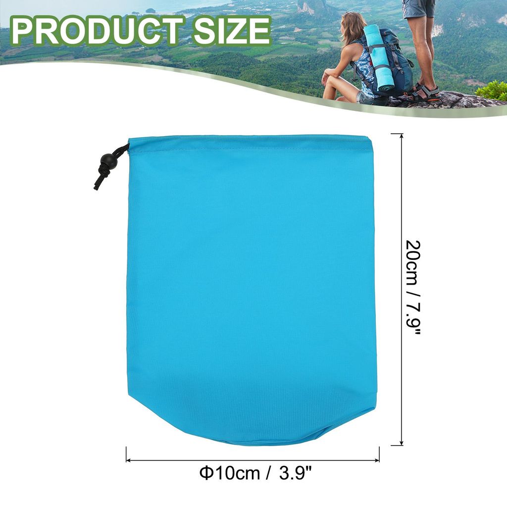 Kordelzugbeutel 10x20cm Stuff Sack, Wasserdichter Outdoor-Aufbewahrungssack Tragbarer Zugverschluss-Staubschutzbeutel Leichter Schlafsack fš¹r Ca...