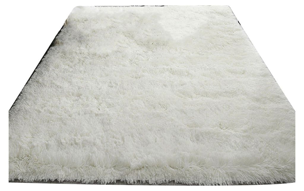 Flauschige Bodenmatte, Plüschteppich mit rutschfester Unterseite, zotteliger, flauschiger Schlafzimmerteppich, Bettvorleger für Kinderzimmer, Spi...