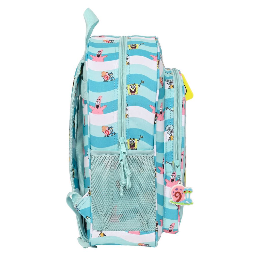 Schulrucksack Spongebob Stay positive Blau Weiß (32 x 38 x Produktbild 3