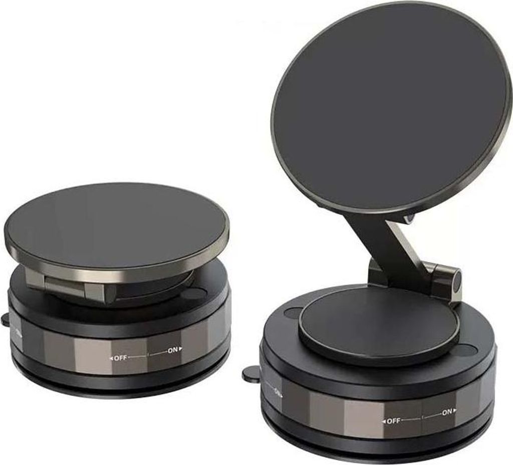 Magnetische Handyhalterung fürs Auto - 360° Drehbar & Klappbar, Mit Vakuum-Saugnapf & Robuster Halterung, Einfache Montage