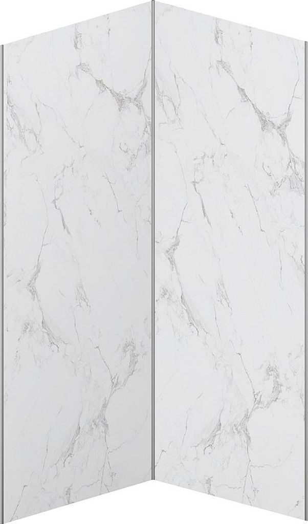 Wandpaneele Dusche 2er-Set inkl. Profile - Aluminium - 2x Produktbild 