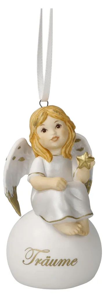 Figurine Ange Goebel Engelglöckchen en Porcelaine Mate Artistique