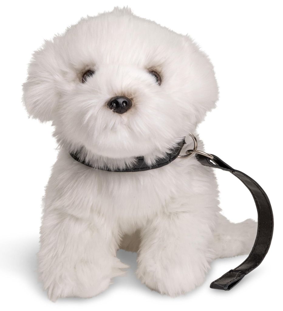 Uni-Toys - Malteser (met riem) - 26 cm (lengte) - Pluchen Productafbeelding 