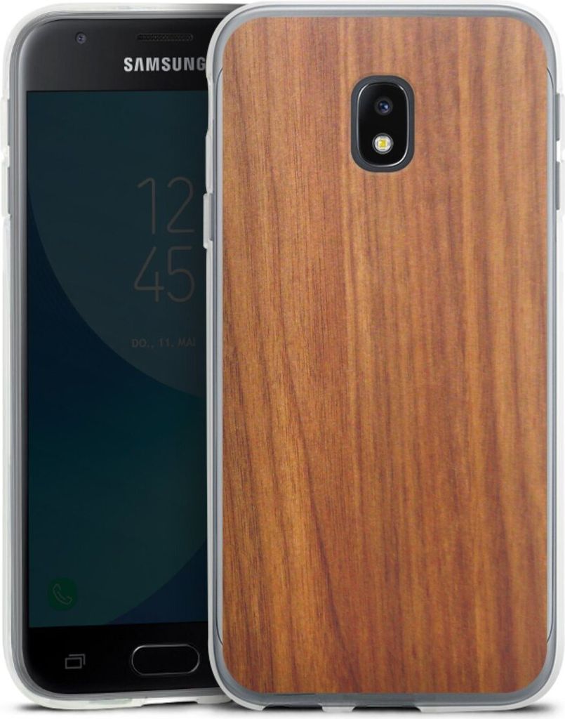 DeinDesign Handyhülle für Samsung Galaxy J3 (2017) Silikon Hülle Case Smartphone Schutzhülle Holz Holzoptik Lärche