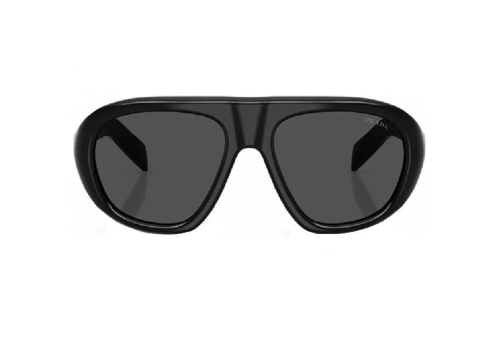 Lunettes Prada PRC05S géométriques noires en acétate et verres gris foncé