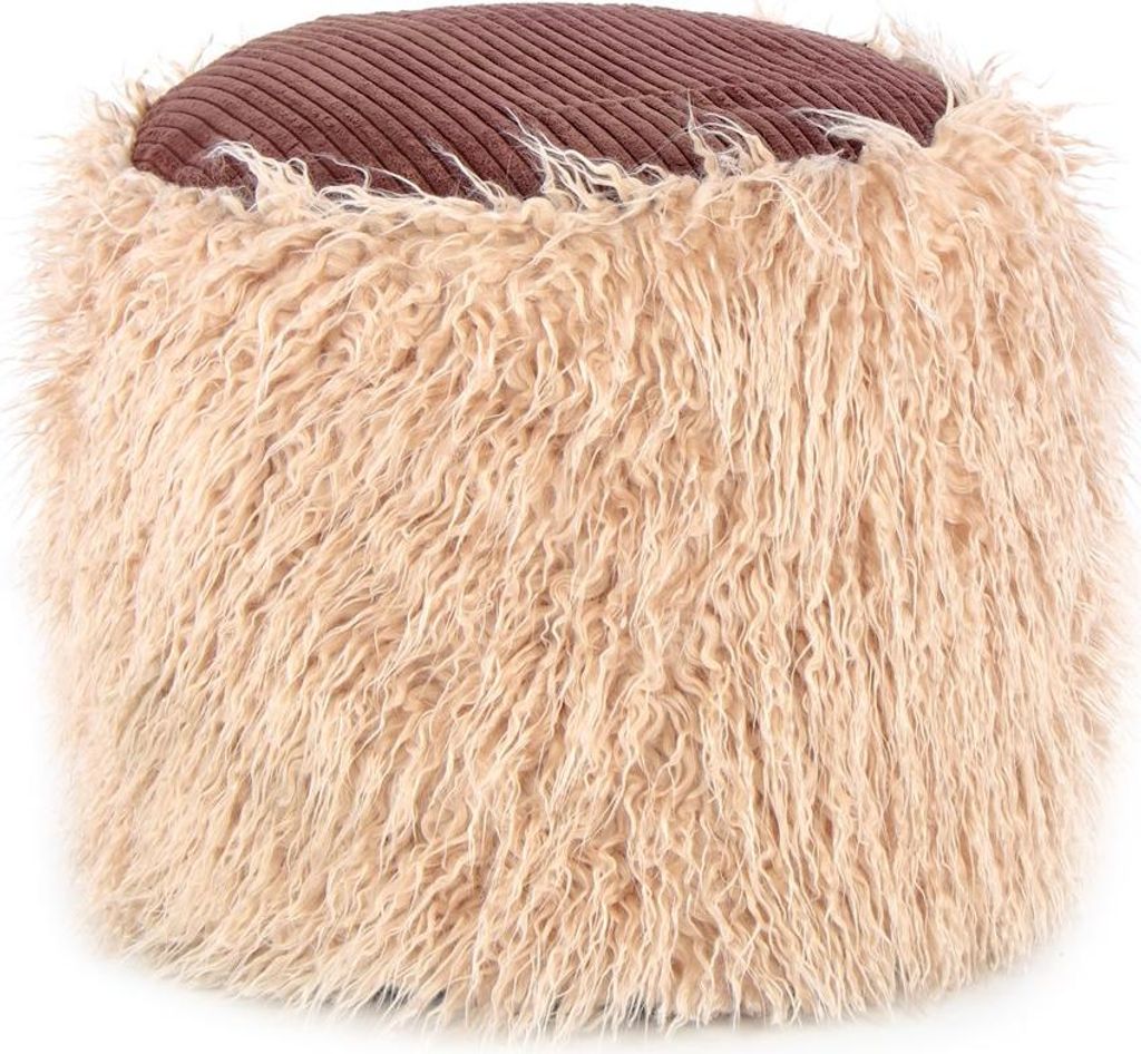 Fellpouf Bobtail 100 Beige / Braun
