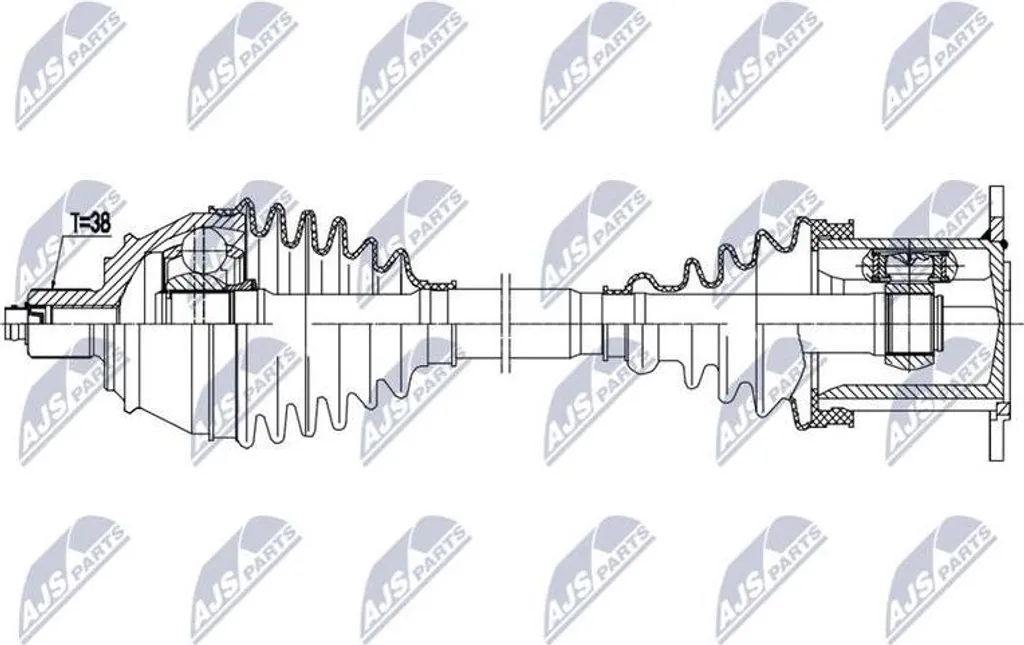 Arbre de transmission OE 4E0407272B renforcé pour Audi A8 4E et VW