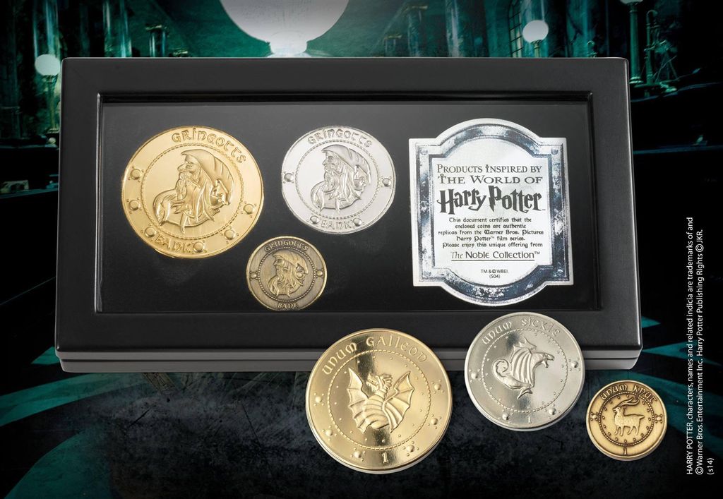 Harry Potter replica: Gringotts bankmuntenset Productafbeelding 