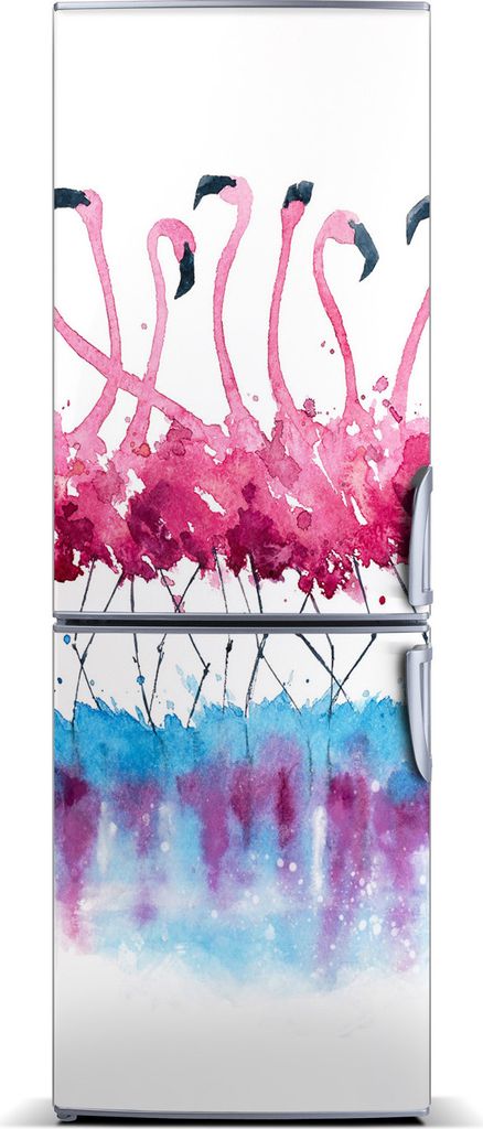 Tulup Kühlschrankdekoration - Magnetmatte - 70 cm x 190 cm - Magnet auf dem Kühlschrank - Flamingos