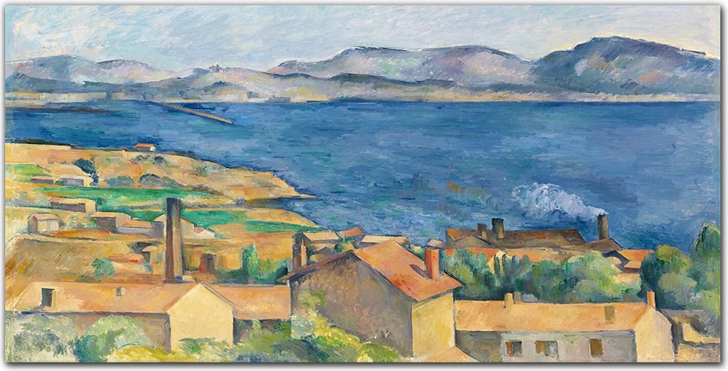 Coloray Bild aus Leinwand 140x70 Leinwand Dekoration - Bucht von Marseille Cézanne