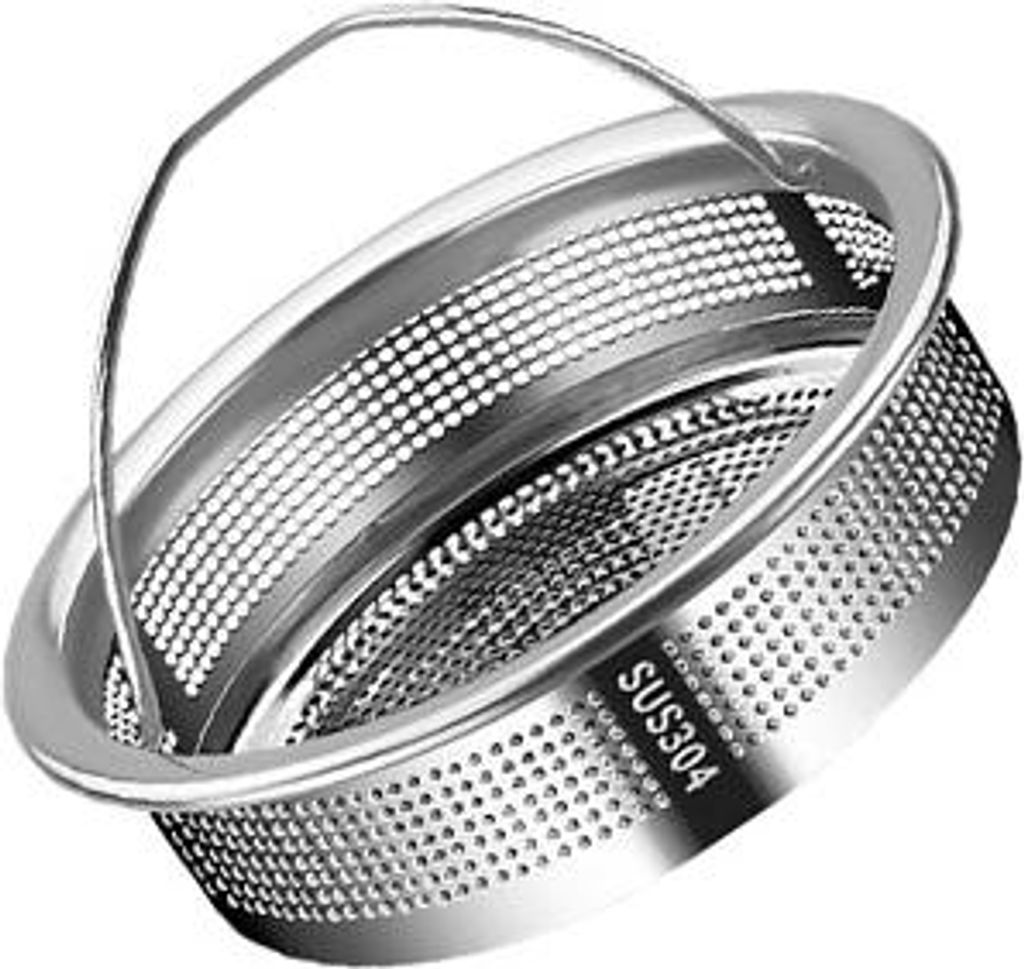 INF Edelstahl Küchenspüle Sieb - 2cm Spülbecken Filterkorb für Spüle