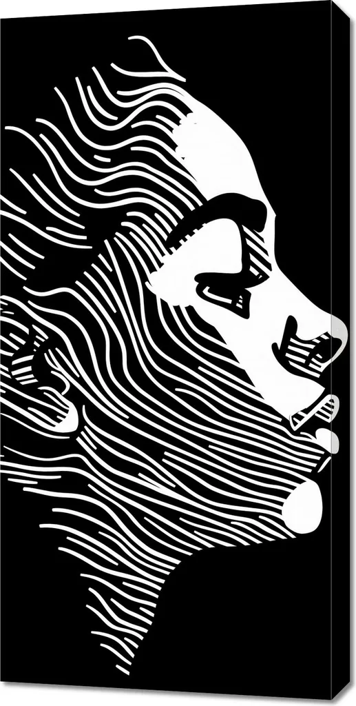 Quadro 50x100 cm Linee Espressive - Arte Moderna Astratta per Parete