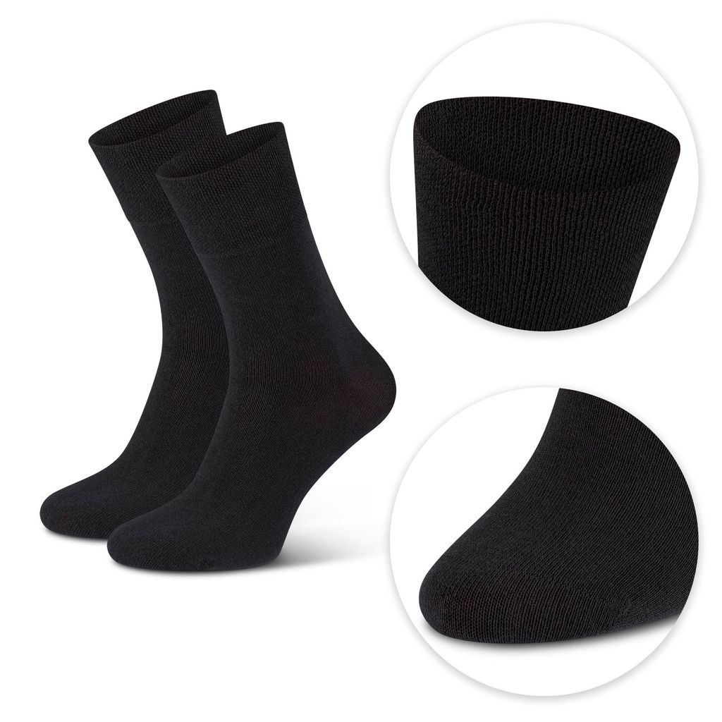 Diabetiker Socken foot-art care:line 97% Baumwolle Uni schwarz Gr. 43/46