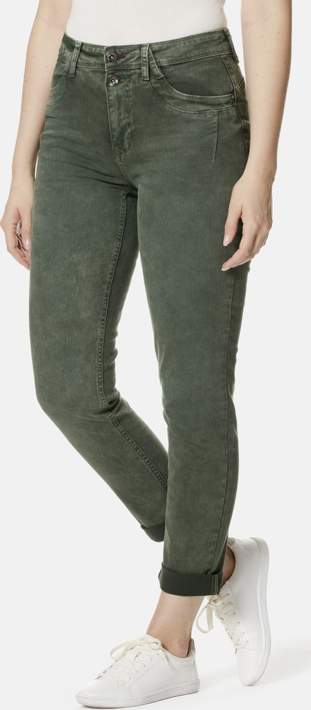 Stooker Women DAVOS COLOUR DENIM Damen Boyfriend-Jeans Boyfriend Fit 46 (Länge 30) green wash