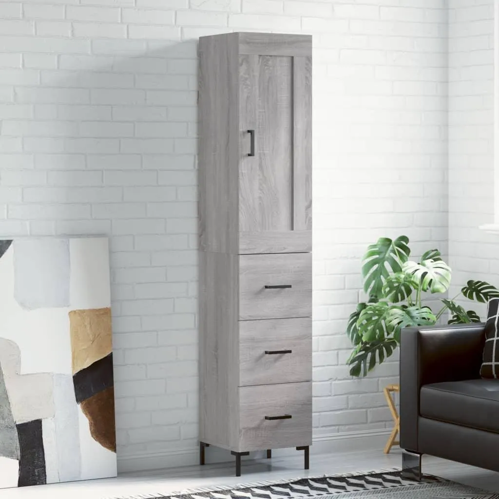 Miglior Prezzo Credenza vidaXL 34,5x180 cm Grigio Sonoma - Robusta