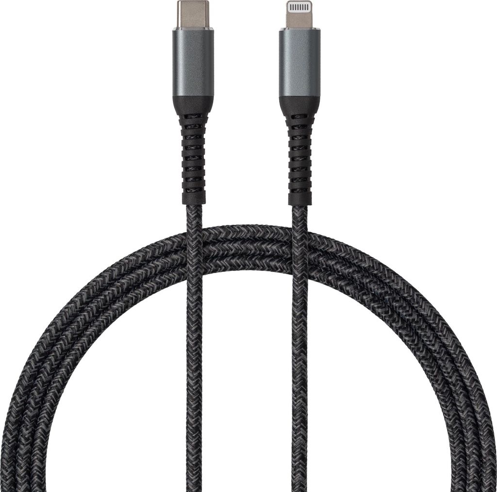 QUALO Recycling USB-C/Lightning Kabel 2,4 A 1 m QRC-CL-01 Produktbild 
