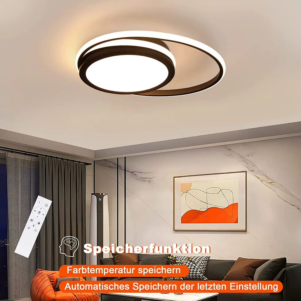 Éclairage LED 56W Anti-Éblouissement : Plafonnier Rond Ciel Étoilé ZMH