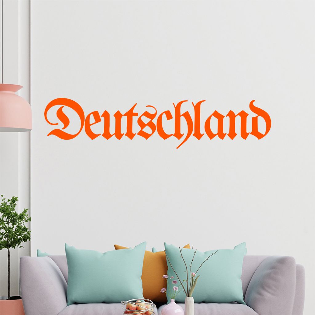 hauptsachebeklebt KIWISTAR Deutschland altdeutsche Schrift - Oldschool Retro Wandtattoo in 6 Größen - Wandaufkleber Wall Sticker - Dekoration, K...