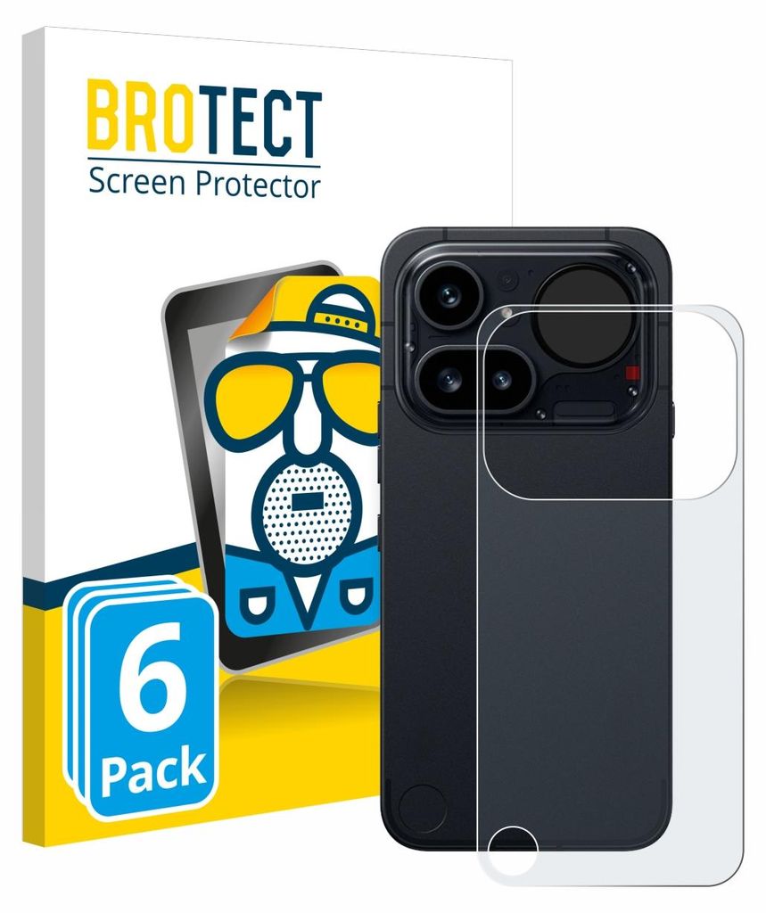 6x BROTECT Schutzfolie für Nothing Phone (4a) Pro (Rückseite) Displayschutz Displayschutzfolie Folie Matt Entspiegelungsfolie