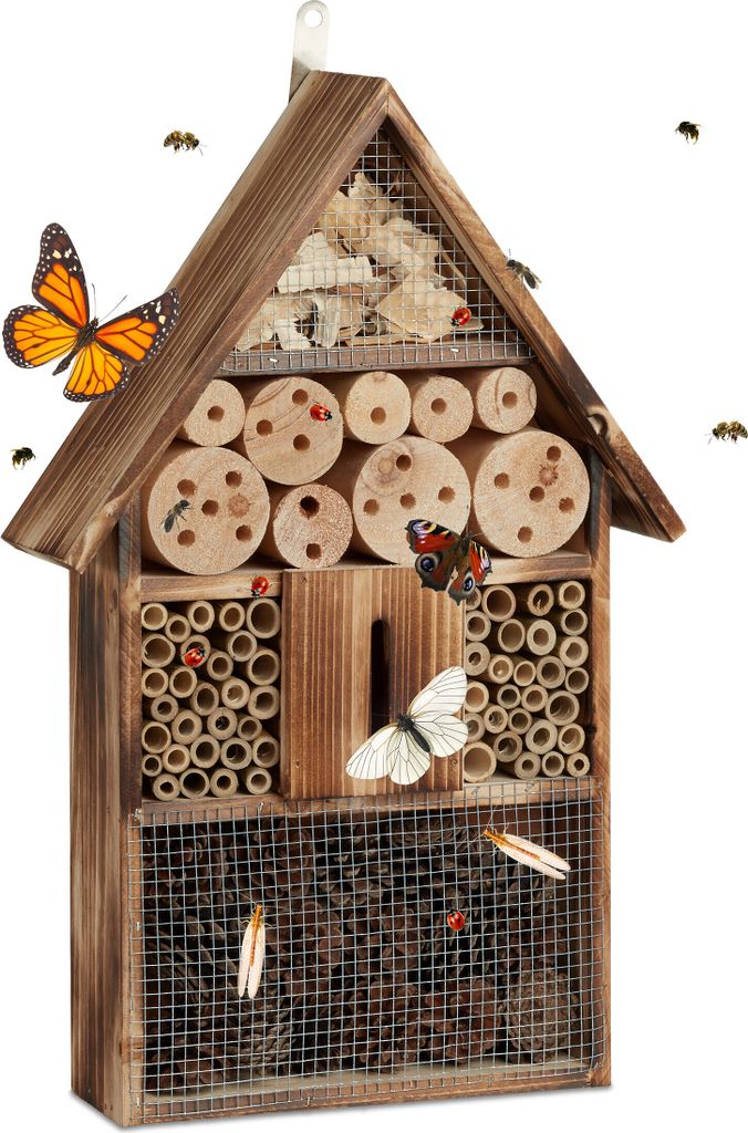 relaxdays 10020721_0 relaxdays Insektenhotel braun 31,0 x Zdjęcie produktu 