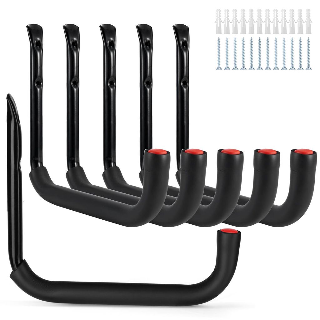 Garage -Hooks,Garage Wall Hooks,Garage Hooks,Wall Hooks zum Schrauben,Schwerlasthaken,Wandhalter,Gartengeräte Halterung,für Gartengeräte, Leiter...
