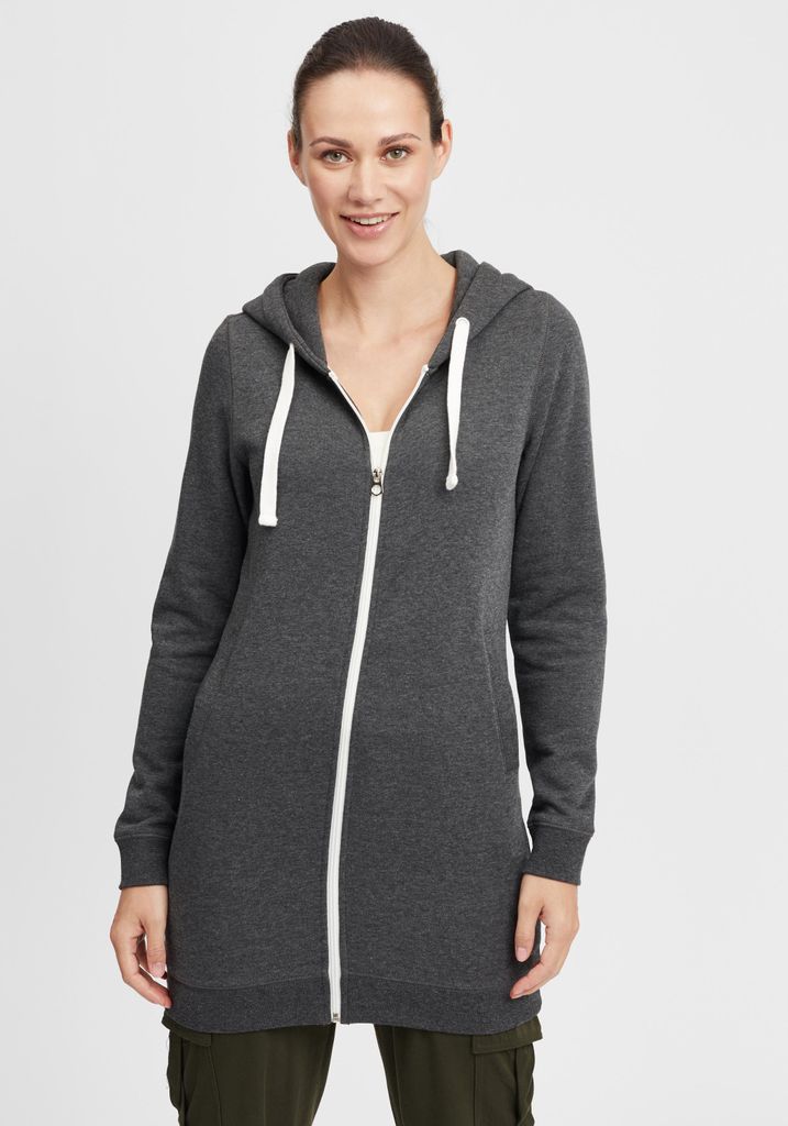 OXMO OXOlinda Long Damen Sweatjacke Kapuzenjacke Hoodie mit Produktbild 