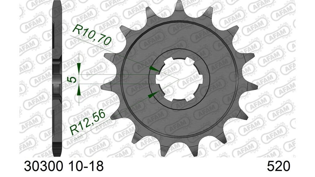 AFAM Standard Stahlritzel vorne 30300 - 520