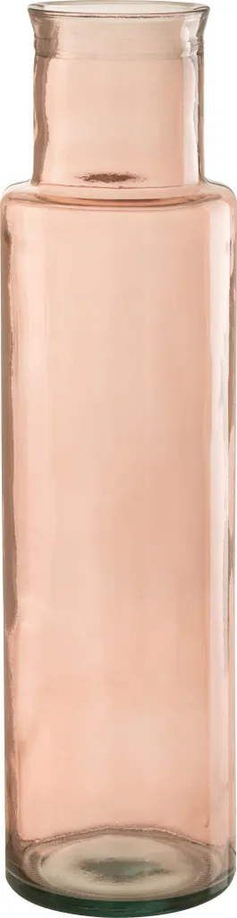 J-Line Vase Cylindre Verre Rose Clair Moyen - Décoration Élégante Intérieure
