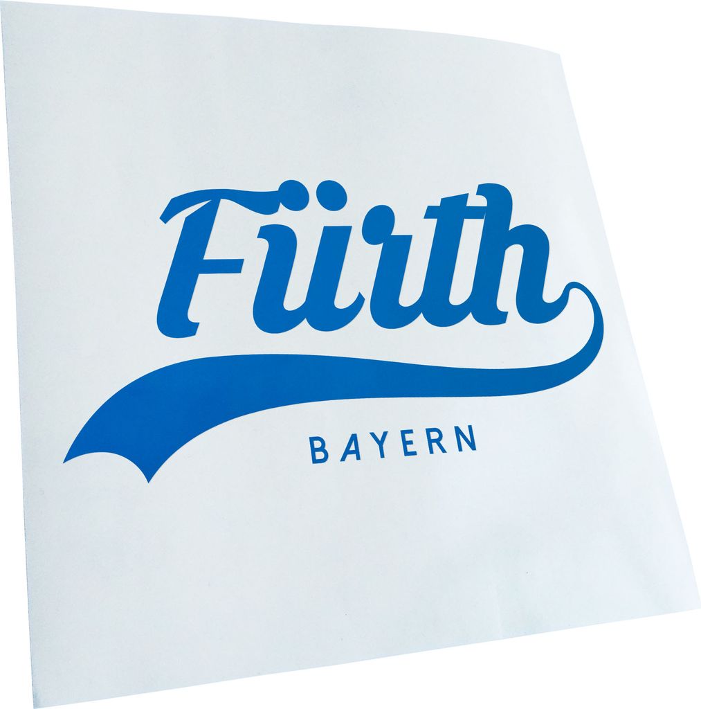 Kiwistar - Autoaufkleber - Fürth Bayern - Blau - 24x12cm - Aufkleber für Auto, Laptop, Fahrrad, LKW, Motorrad mehrfarbig JDM Decal Racing