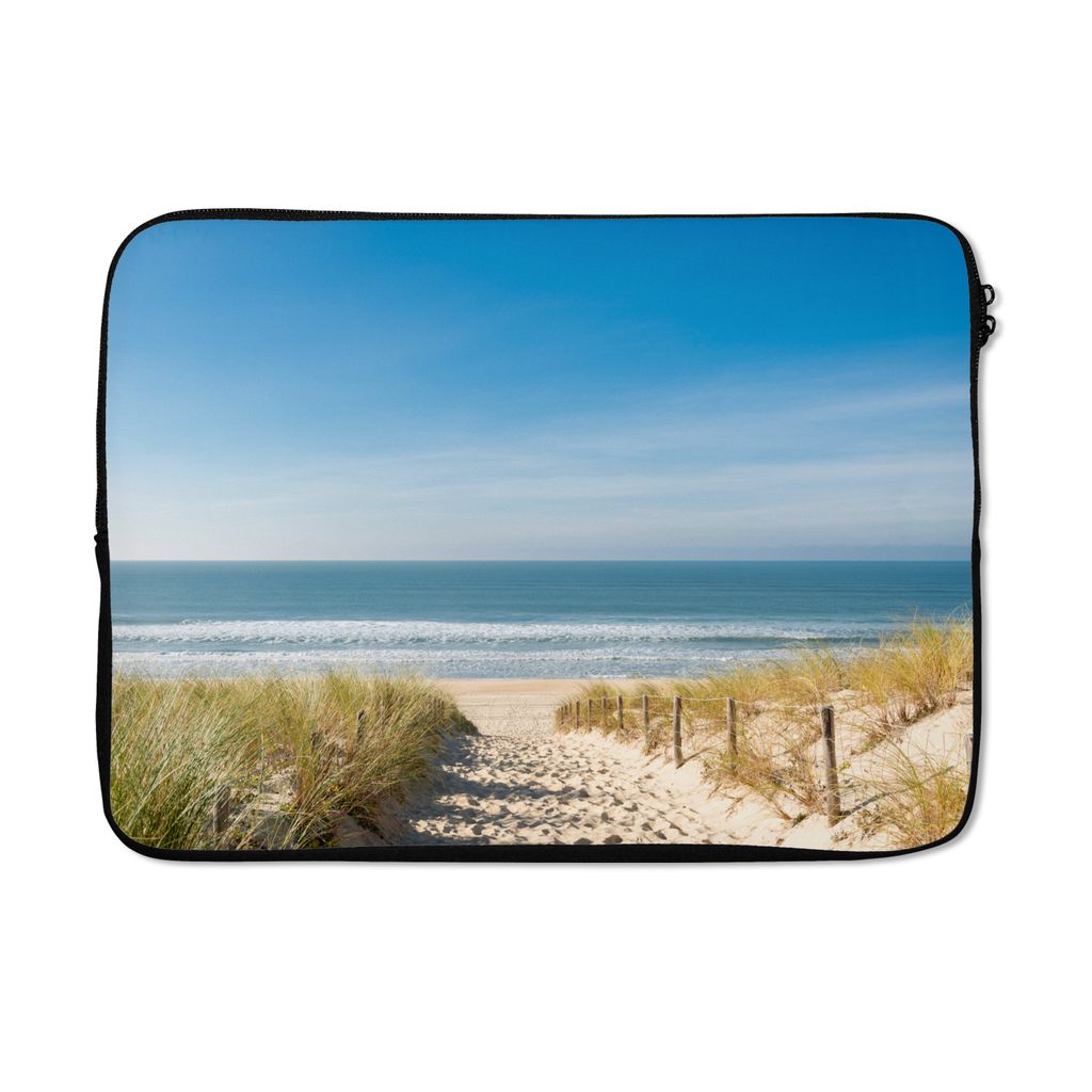 MuchoWow Laptop Hülle 13 Zoll Strand - Meer - Düne - Sand - Sommer Laptoptasche - Laptophülle - Sleeve - Rundumschutz