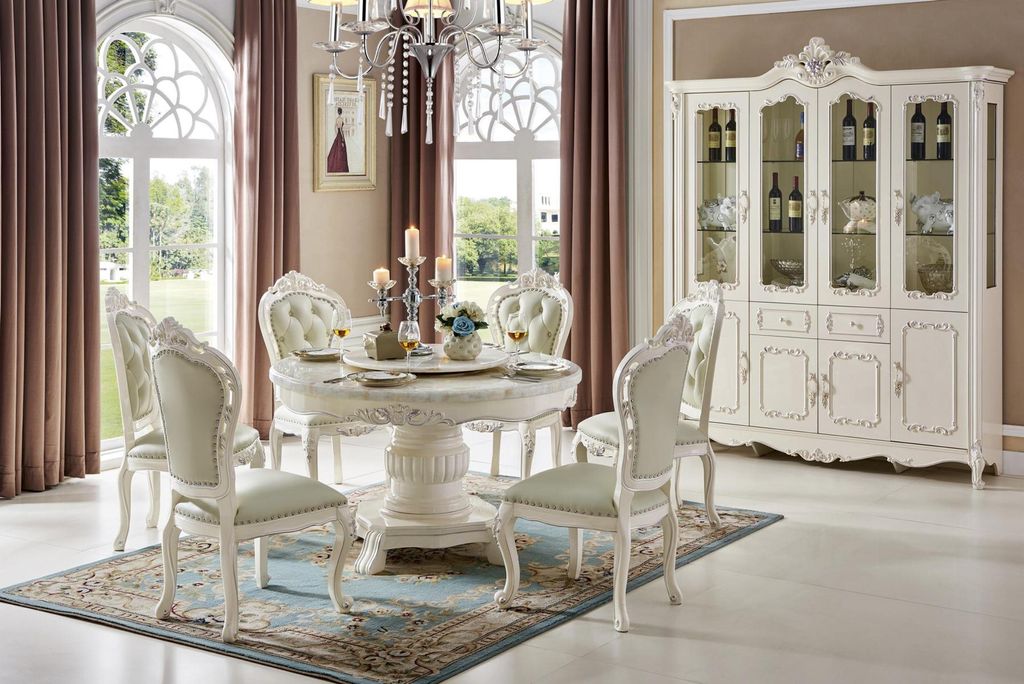 Vitrinen Glas Schrank Haus Barock Schränke Wand Regal Echtholz Vitrine Möbel